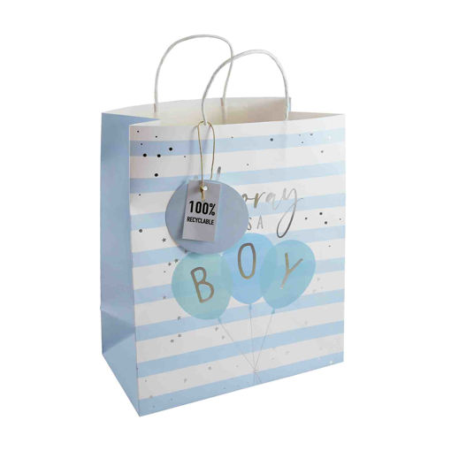 Picture of HOORAY BABY BOY LARGE GIFT BAG